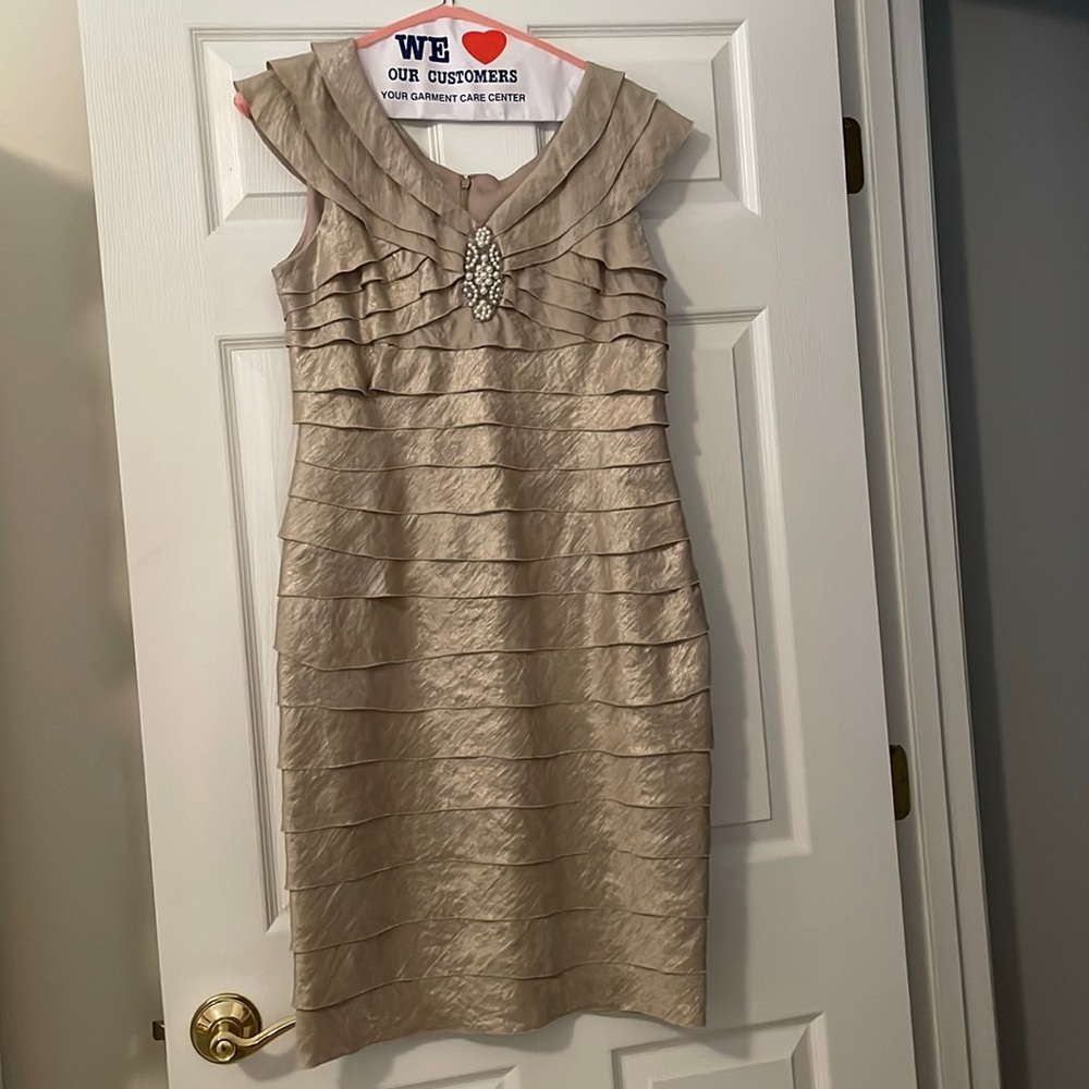 London Times, champagne cocktail dress